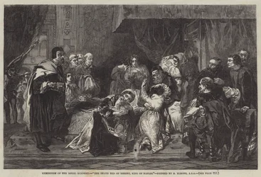 Das Sterbebett von Robert, König von Neapel